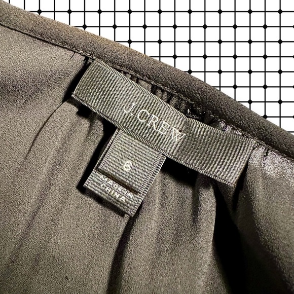 NWOT J. Crew Black & White Split Neck Tassel Trim Popover Tunic Size 6 - Picture 4 of 15